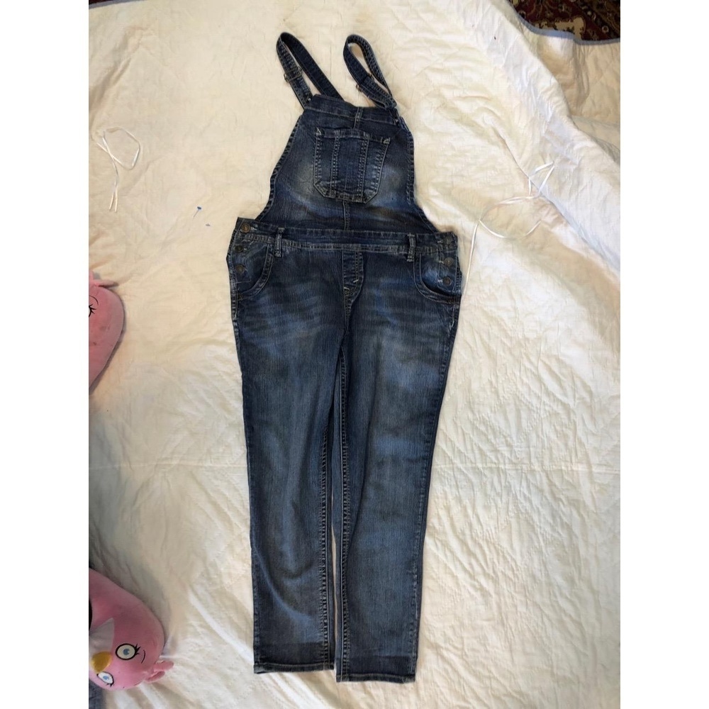 Wallflower Blue Denim Overalls Adjustable Straps Bib Pocket Size Xl